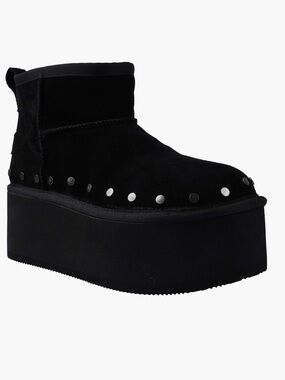 Candie's Black Platform Studded Ankle Boot